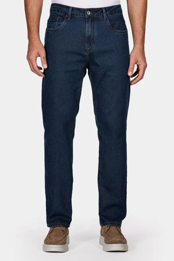 Calça Jeans Modelo Regular Azul - 44