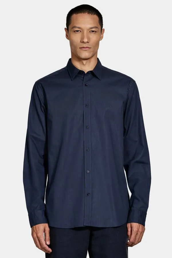 Camisa Manga Longa Slim Flamê Bosco Marinho - GG