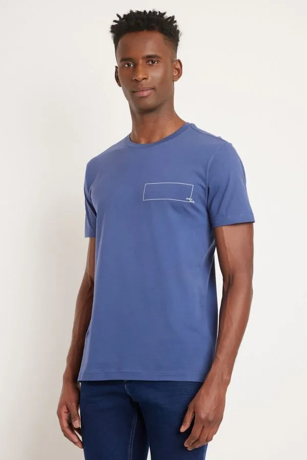 Camiseta Manga Curta Fora da Caixa Azul Bic - XGG