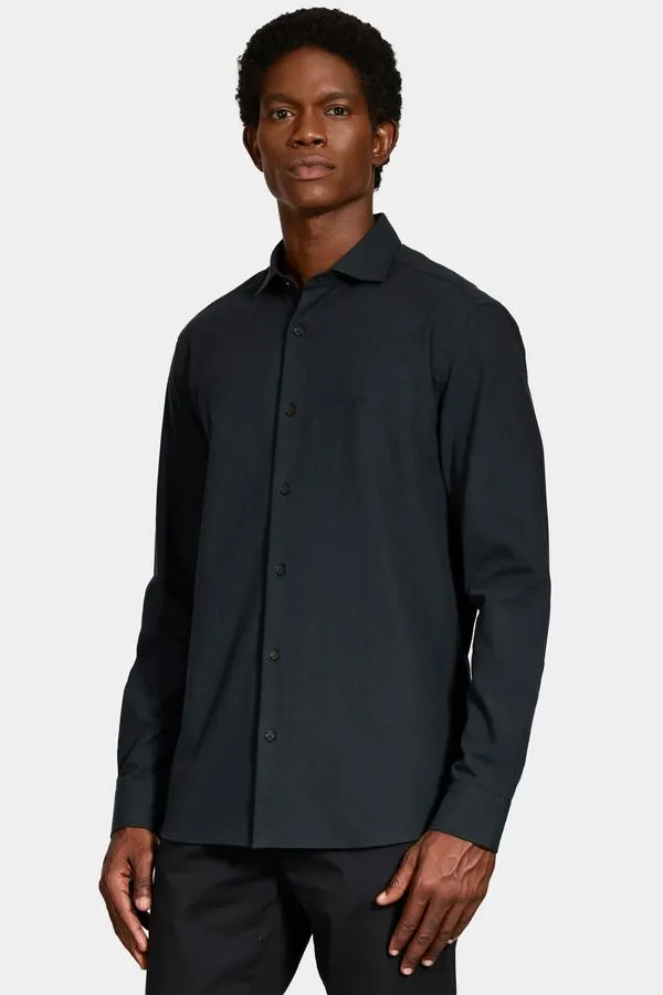 Camisa Manga Longa Slim Black Preto - P