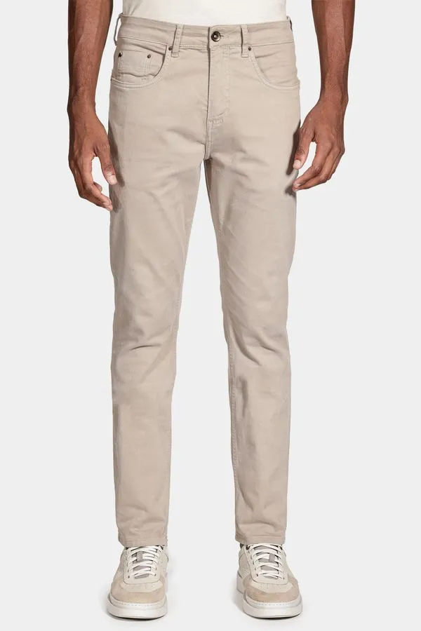 Calça Slim Moletom Color Cáqui - 42