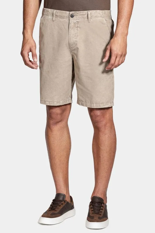 Bermuda Chino Clássica Estonada Verde Militar - 52