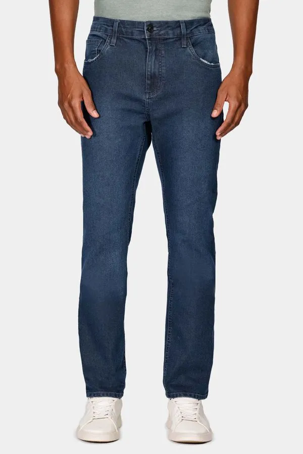 Calça Jeans Slim Stone Azul - 40