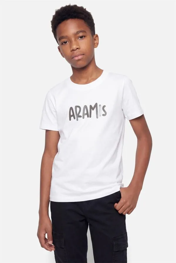 Camiseta Manga Curta Infantil Estampa Aramis Off White - 6