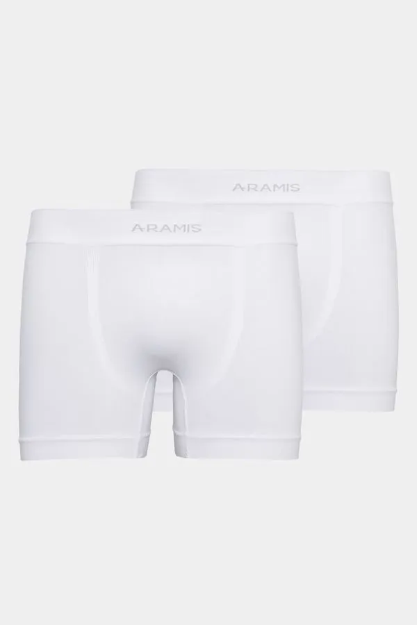 Kit 2 Cuecas Boxer Sem Costura Branco - XGG