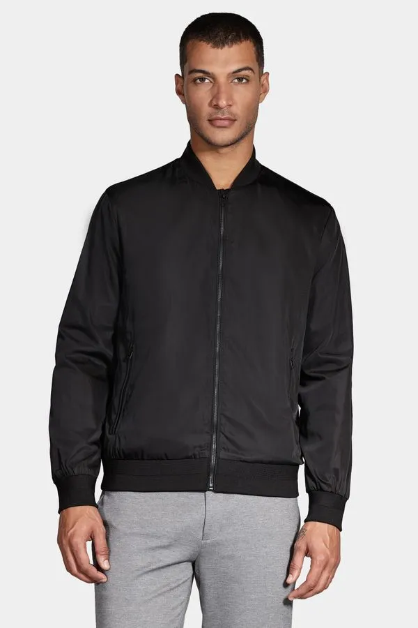 Jaqueta Bomber Nylon Liquid Repeller Preto - G