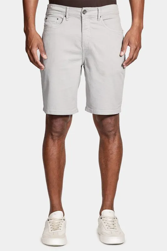 Bermuda Color Moletom Cinza Prata - 48