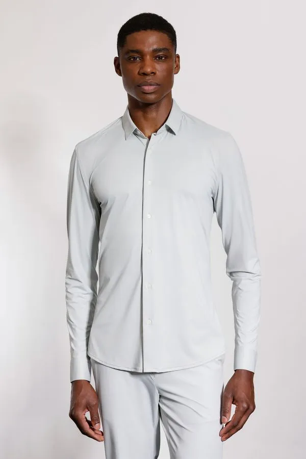 Camisa Manga Longa Classic Everyday Cinza - G