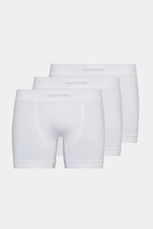 Kit 3 Cuecas Boxer Sem Costura Branco - XXG