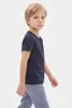 Camiseta Manga Curta Infantil Malha Tricot Navy - PP