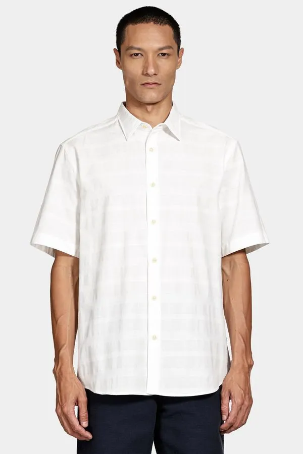 Camisa Manga Curta Regular Flamê Listrado Off White - G