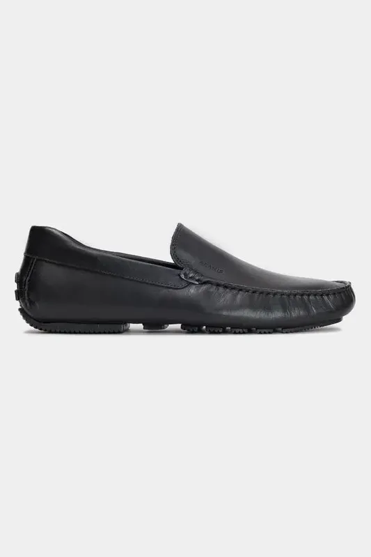 Drive de Couro Liso Preto - 42