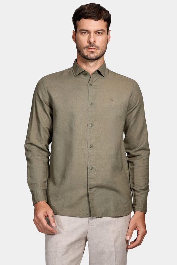 Camisa Manga Longa Move Regular Linho Algodão Martinelli Verde Militar - P