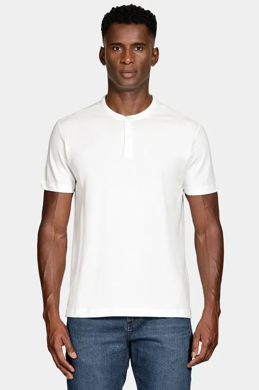 Camiseta Manga Curta Gola Portuguesa Piquet Natural - M