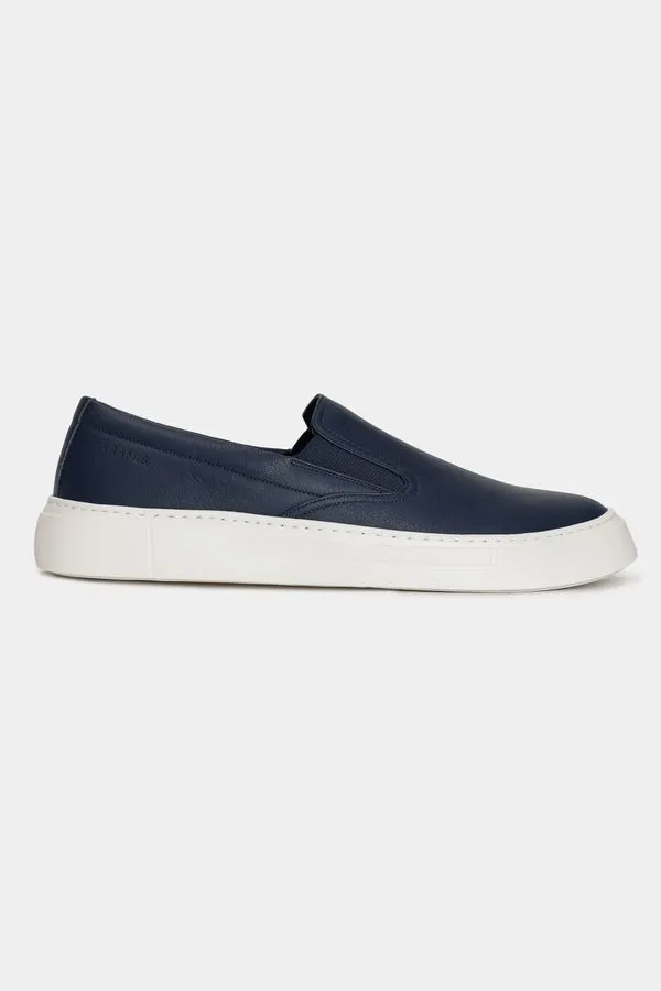 Tênis Couro Neat Slip On Marinho - 40