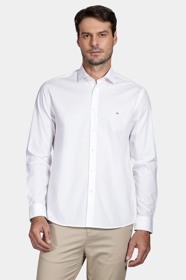 Camisa Manga Longa Slim de Stretch Branco - XGG