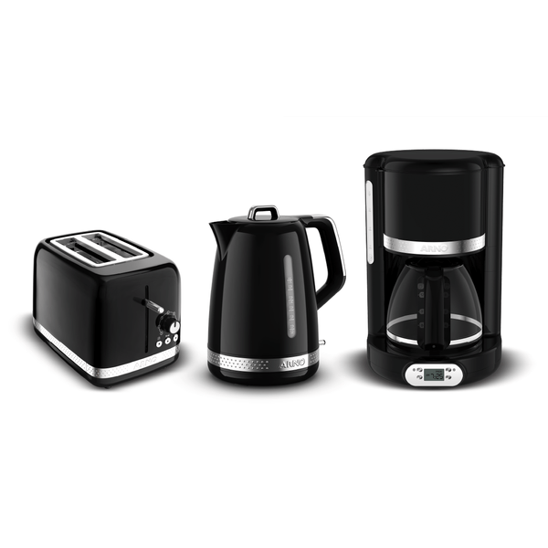 Kit Cafeteira, Chaleira e Torradeira Soleil Preta - 127V
