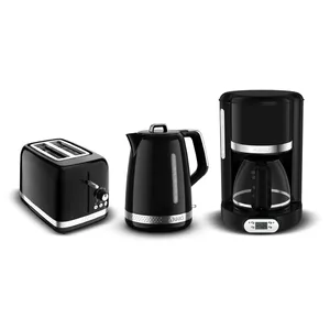 Kit Cafeteira, Chaleira e Torradeira Soleil Preta - 127V