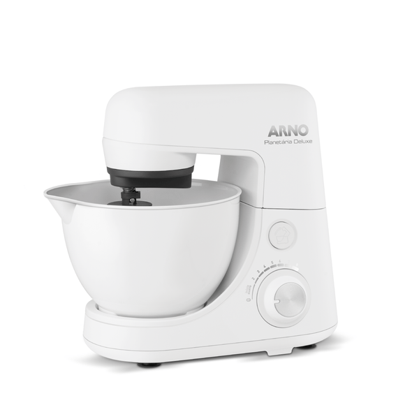 Batedeira Planetária Arno Nova Deluxe 600W com 2 Batedores e 8 Velocidades Branca SX33 Batedeira Planetária Arno Nova Deluxe 600W com 2 Batedores Branca SX33 - 127V