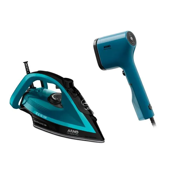 Kit Arno: Ferro Ultragliss + Vaporizador Pure Pop Azul - 110V