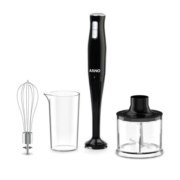 Mixer Portátil Arno Turbomix Pro 3 em 1 Inox com 400W e Copo Medidor MX31 Mixer Arno Turbomix Pro 3 em 1 - 220V