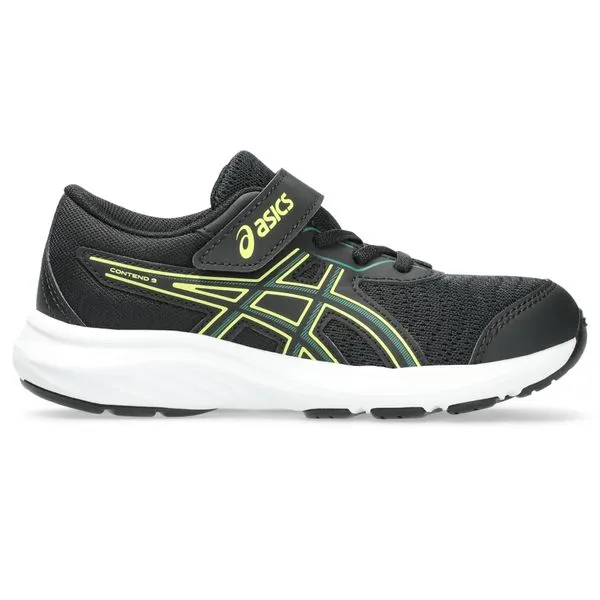 Tênis ASICS Contend 9 PS - Infantil - Preto/Verde - tam: 33
