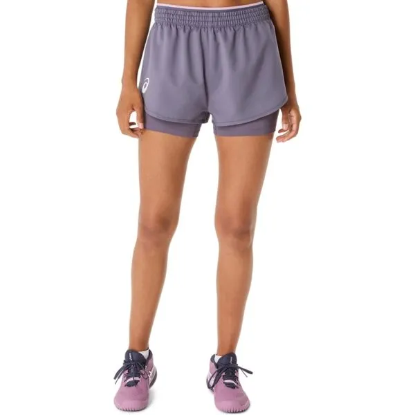 Shorts ASICS Match - Feminino - Roxo - tam: G