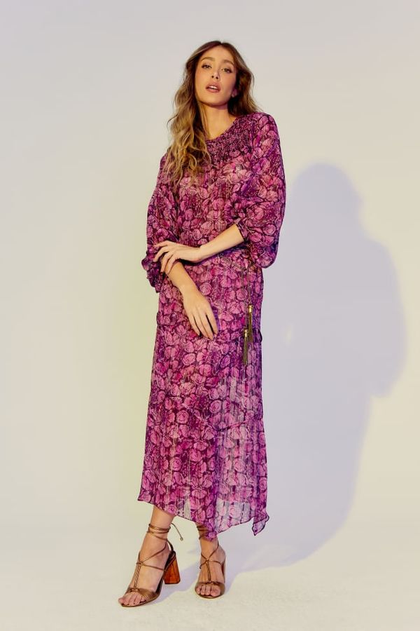 SAIA MIDI ESTAMPA DALI LUREX ROSA - 36