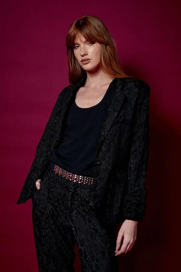 BLAZER BASIC NERVURAS PRETO - 42
