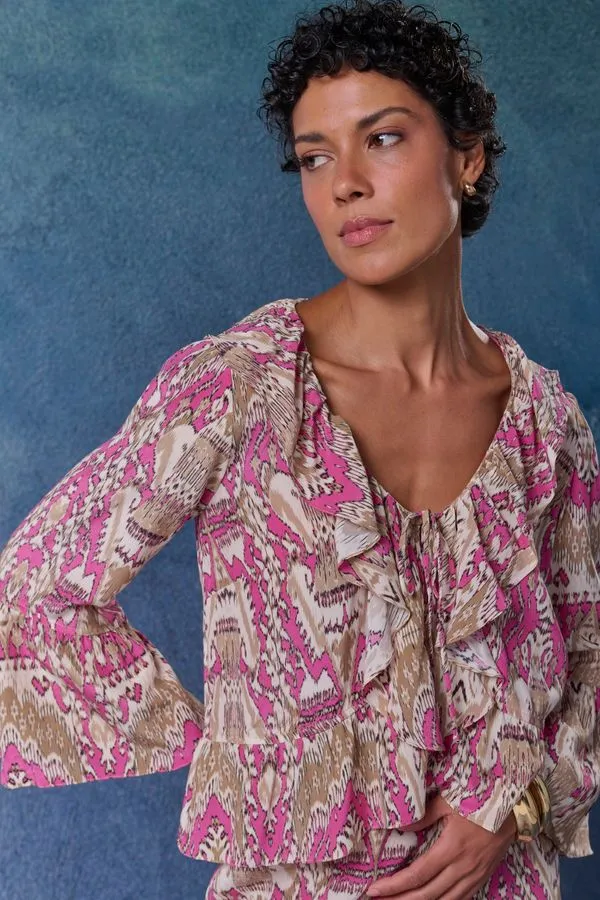 BLUSA ESTAMPA AMAT ROSA - 38