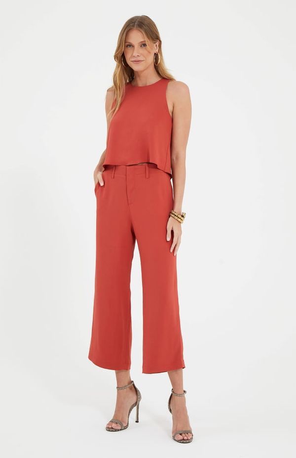 CALÇA VERONICA VERÃO VERMELHO ESCURO - 40