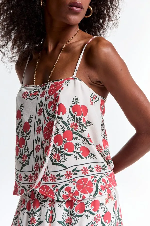 BLUSA ALCINHA ESTAMPA SUNT OFF WHITE - 38