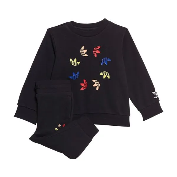 Conjunto adidas Adicolor Crew Manga Longa Infantil - 6 à 9 meses