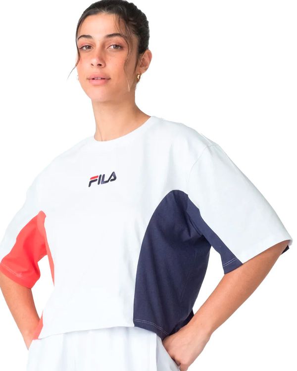 Camiseta Fila Color Block Letter Feminina - P