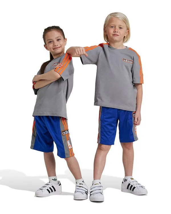 Conjunto adidas linear Manga Curta Infantil - 4 à 5 anos
