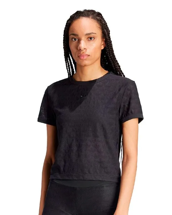 Camiseta adidas Lace Crop Feminina - P