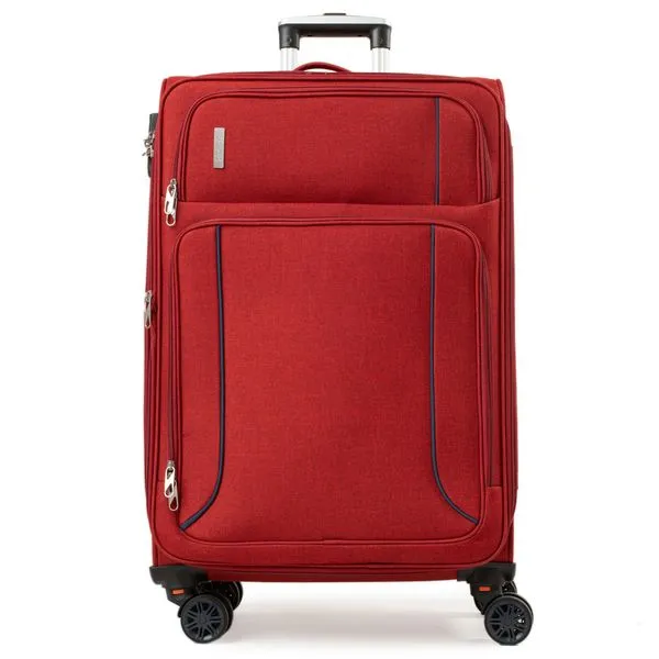 Mala Grande 32 kg Poliéster 4 Rodas Zíper Antifurto Bagaggio Marselha Vermelha 0018393651005