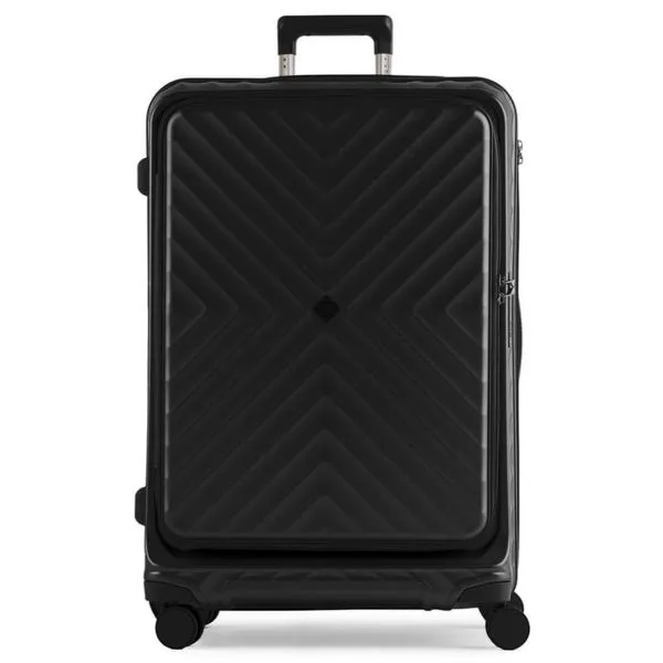 Mala de Viagem Grande 32 Kg Pollicarbonato 4 Rodas Barcelona II Preta G / Preto