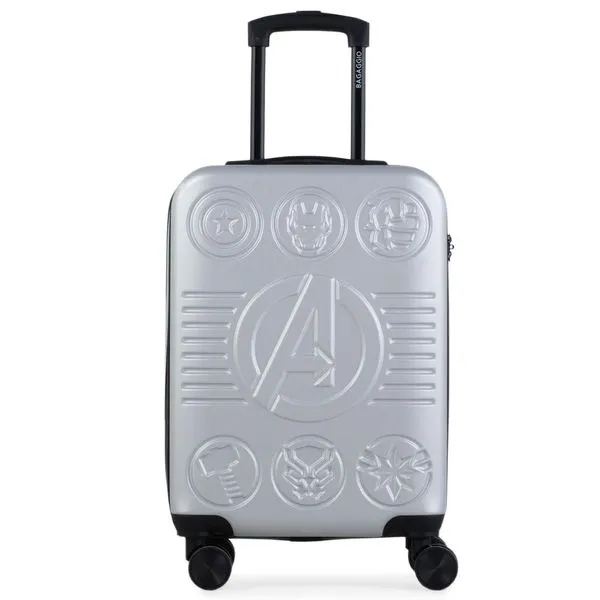 Mala de Bordo 10 Kg ABS 4 Rodas Vingadores Prata PP / Prata