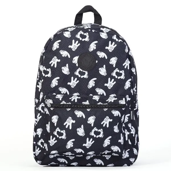 Mochila Feminina Disney Mickey Hand Talk Preta 0229527458001