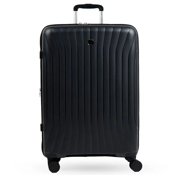 Mala Média 23 Kg Polipropileno 4 Rodas Swiss One Topázio M / Preto