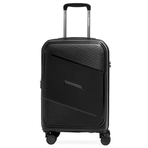 Mala de Viagem Pequena 10 Kg Polipropileno 4 Rodas Seul Preta P / Preto