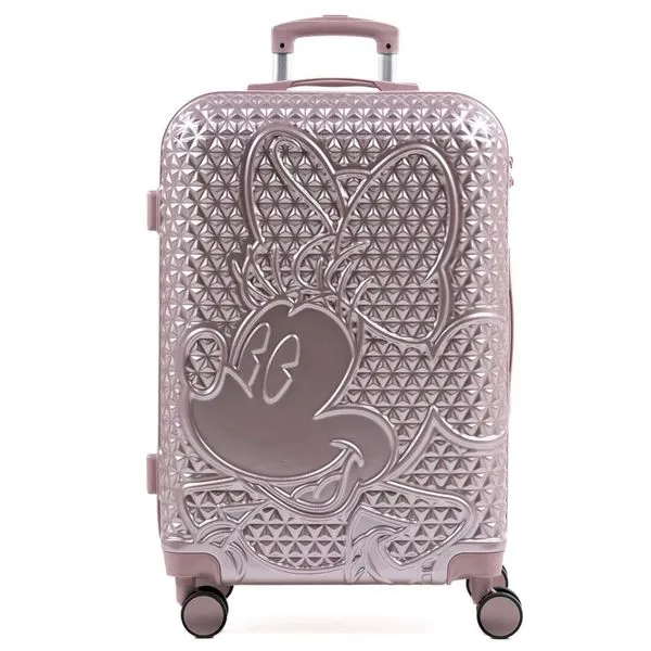 Mala Média 23 Kg ABS 4 Rodas Minnie Epcot Rosé M / Rosa