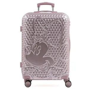 Mala Média 23 Kg ABS 4 Rodas Minnie Epcot Rosé M / Rosa