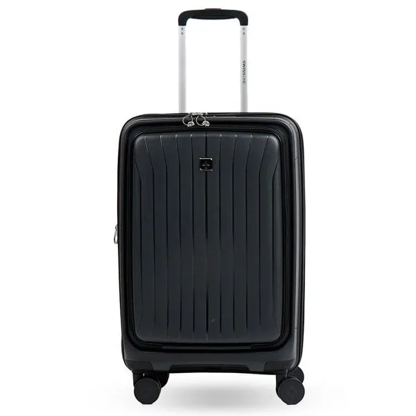 Mala de Bordo 10 Kg Polipropileno 4 Rodas Swiss One Topázio P / Preto
