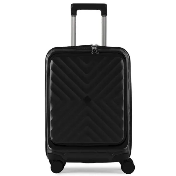 Mala de Viagem Pequena 10 Kg Policarbonato 4 Rodas Barcelona II Preta P / Preto