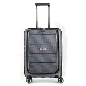 Mala de Bordo 10 kg PolipropileNÃO 4 Rodas com Porta Notebook SwissOne Genebra Cinza 0012817189003