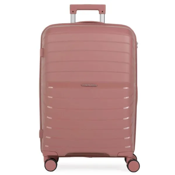 Mala Média 23 Kg Polipropileno 4 Rodas Rover Rosé 0018554586004