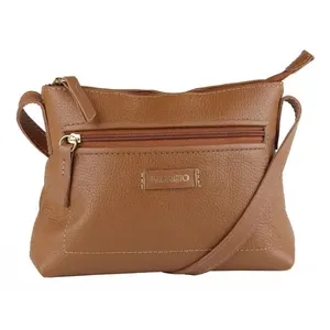 Bolsa Transversal Feminina de Couro Pequena Tania Marrom 0180157362001