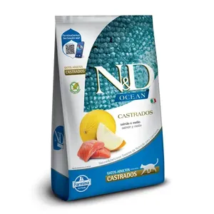Ração N&amp;D Ocean Gatos Adultos Castrados Salmão e Melão 1,5 kg